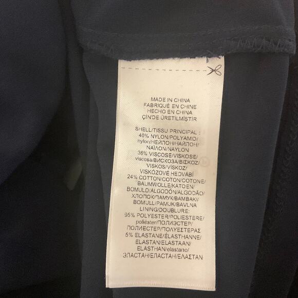 Ralph Lauren Lace Sleeveless Fit and Flare Cocktail Party Dress Navy Blue Size 6 - Picture 9 of 10